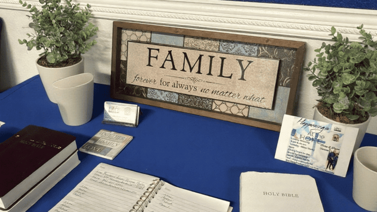 table featuring Family of Hope church information